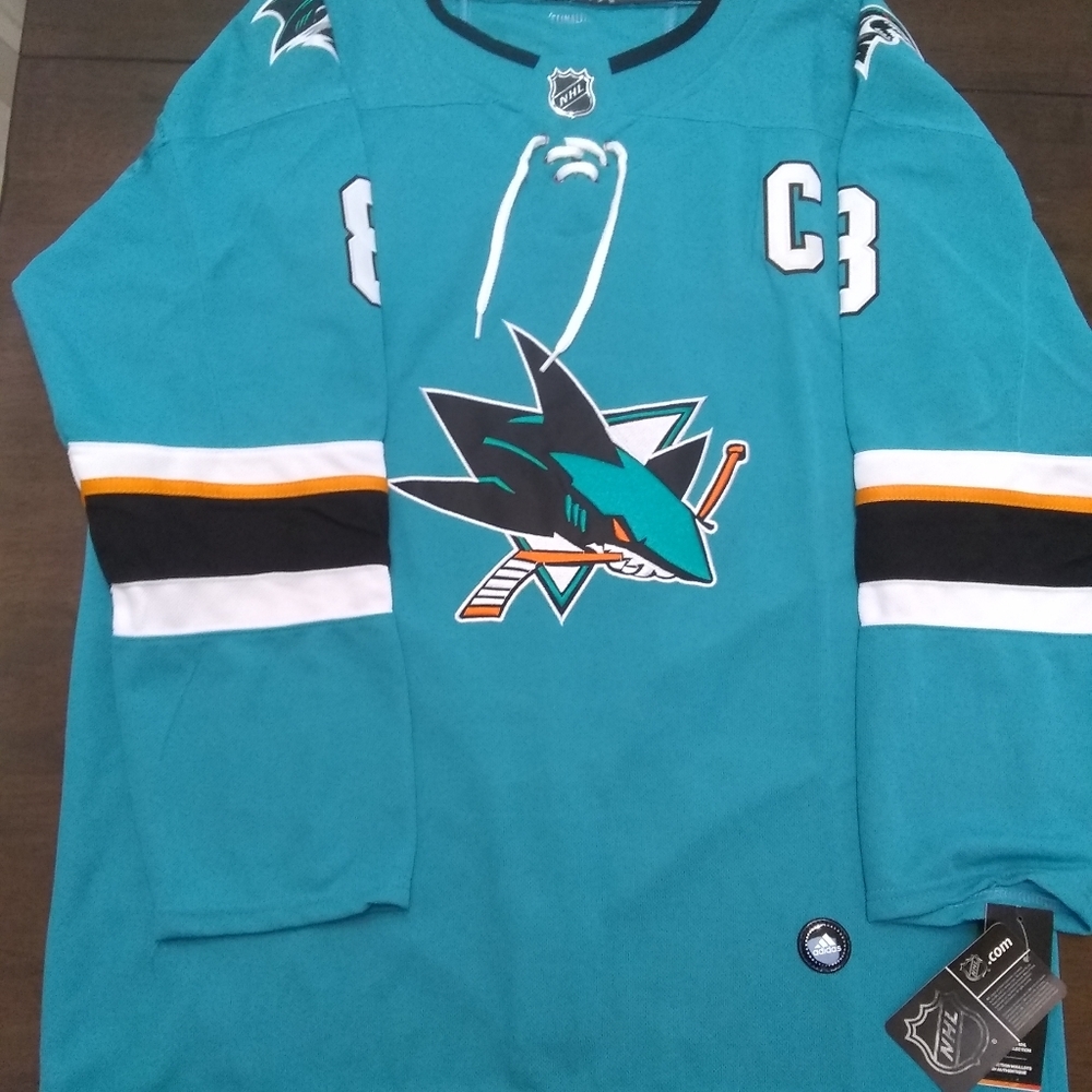 San Jose sharks Jersey #8 size 50 medium